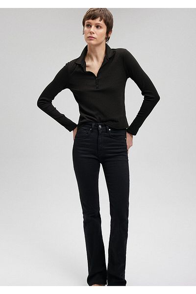 Mavi Tricou polo negru cu croiala mulat/mutat1612169-900