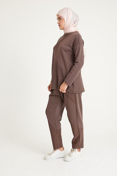 Plistre 2228_sewing Λεπτομερές σετ φόρμας υπερμεγέθης Hijab