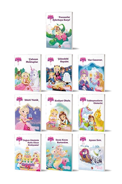 Beyaz Balina Yayınları 1-2-3 Prensesler Seti - (10 KİTAP)