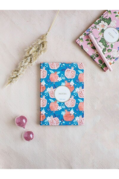 hiddenpaperco Çiçekli Bez Ciltli Defter / Çizgisiz