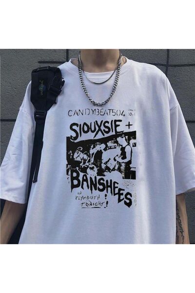 Toum Μπλουζάκι Siouxsie Banshees Enya Jewelry Λευκό Unisex Oversize