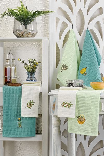 Marlenka Home Tex Σετ μέντας 6 τεμαχίων για στεγνώματα κουζίνας