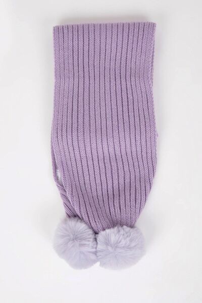 DeFacto Girl's 2-Piece Set Pompom Beret Scarf C7986A824Wn
