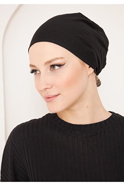 BELİNDA Belinda Aydın Siyah Silikonlu Kaymaz Bone