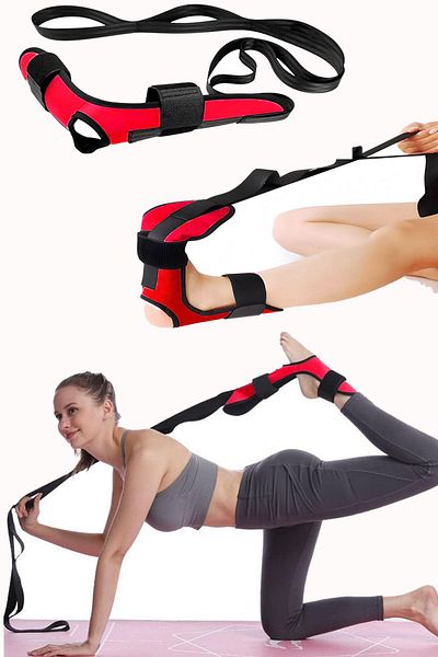 Nurnivus Linda Yoga Leg Stretching Resistance Band and Plantar Heel Spur Flat Base Foot Band
