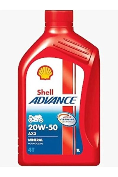SHELL MotoTalha Shell Motosiklet Yağı  20/50 Advance 4t Ax3 Mineral 1 Lt 2024...
