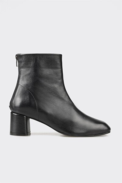 Elle Shoes Siyah Deri Kadın Klasik Bot