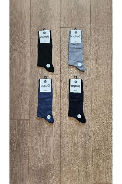 Aytuğ Aytuğ Summer Season 4 Pairs Modal Ανδρικές κάλτσες (Μαύρο-Ναυτικό-Γκρι-Μπλε) - 13003-4