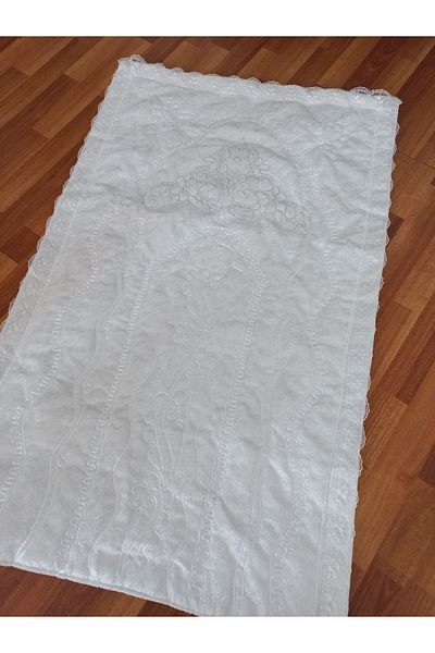 CONSTRAİN French Guipure Velvet Dowry Holder - Bride and Groom Prayer Mat - Large Size