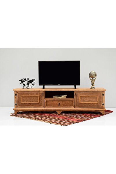 BozYapıDekorasyon 139*35*44 CLASS Doğal Ahşap Tv Ünitesi