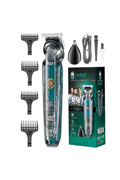 VGR V-949 Şarjlı IPX6 Su Geçirmez Profesyonel Saç sakal burun kulak  Kesme Makinesi