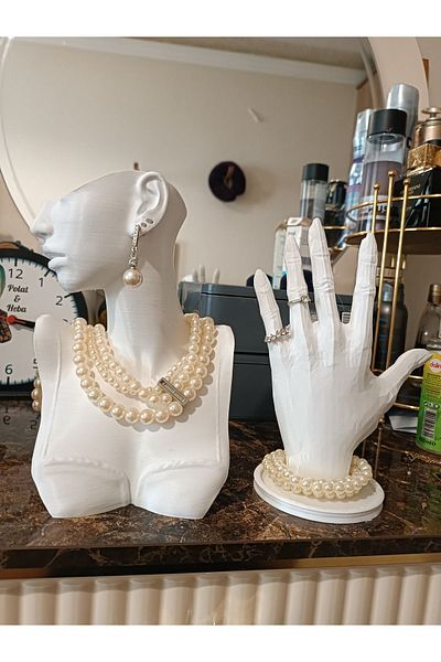 a life in games 21cm Decorative Jewelry & Ring Organizer - Mannequin Display Stand, Stylish Makeup Jewel Necklace Design Exhibition