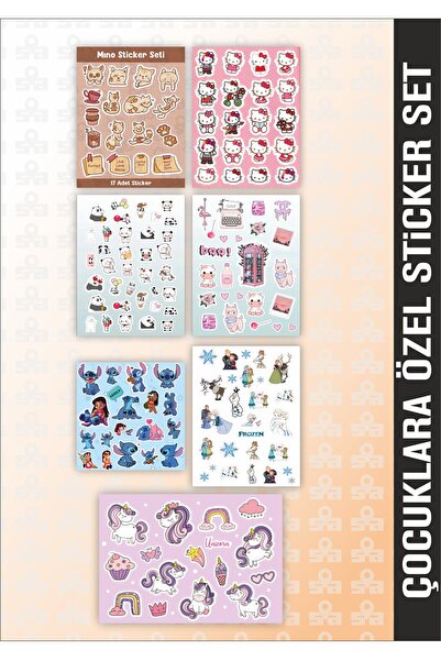 Sticker Adresim Çoçuklara Özel Sticker Etiket Seti