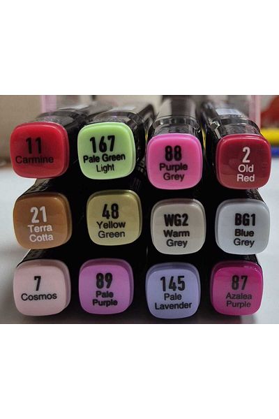 Masis A5 Drawing Notebook + Double-Ended Graphic Drawing Marker 12 Pcs Cool Colors 5