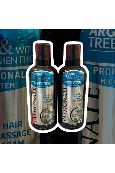 Passionate Argan Tree Oil and Menthol Lump - 2 Pieces 700ml Hair Massage Foam