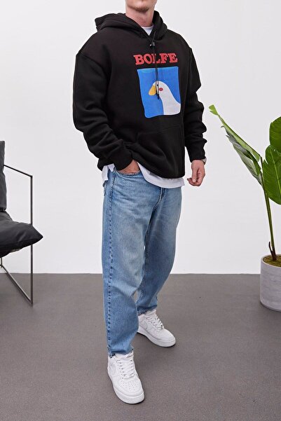 NOMARC Ανδρικό φούτερ με κουκούλα 571 Vip Bolfe μαύρο