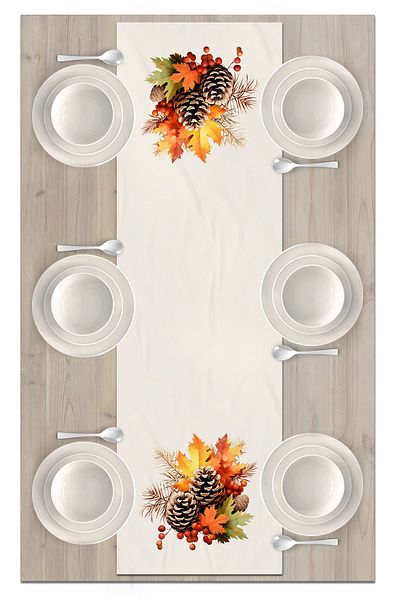 Bertille Home Autumn Series 140X40 cm Digital Printed Runner (Halloween Autumn)