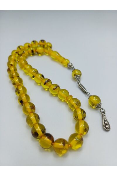 Kartal Fosilli kehribar sinekli tesbih