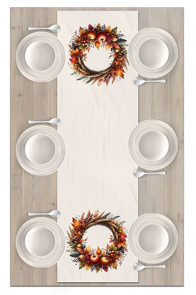 Bertille Home Autumn Series 140X40 cm Digital Printed Runner (Halloween Autumn)
