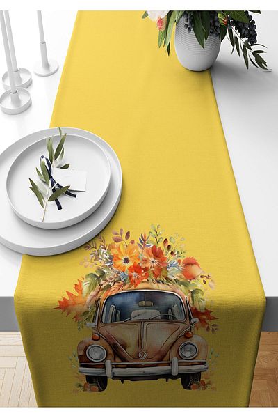 Bertille Home Autumn Series 140X40 cm Digital Printed Runner (Halloween Autumn)