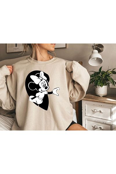 UNIQUE DESIGN Minnie Mickey - Φούτερ ασορτί Disneyland, Φούτερ διπλού χρώματος