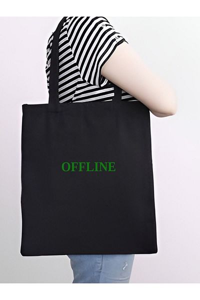 Cemira Black Canvas Tote - Offline Design Cloth Bag