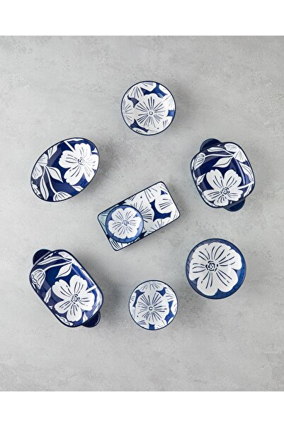 English Home Bol de porțelan Ophelia 9 cm albastru-alb