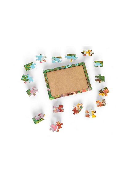 Fizello Animal Kingdom - 6-16 Pieces Children's Puzzle Jigsaw, Baby Educational Learning Wooden Toy