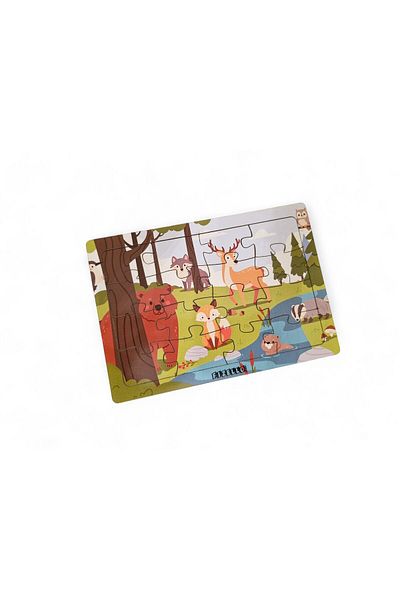 Fizello Animal Kingdom 14-16 Pieces - Educational Learning Wooden Children's Puzzle Baby Toy
