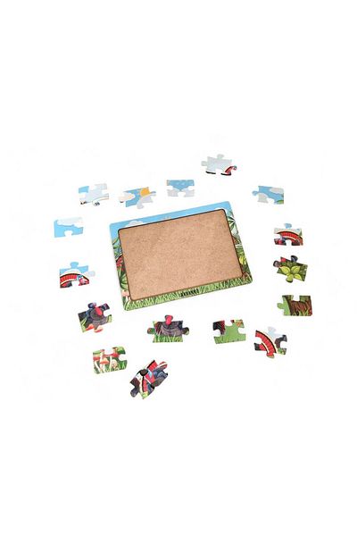 Fizello Turkeys 16 Pieces Educational Learning Wooden Kids Puzzle Montessori Jigsaw Baby Children Toy
