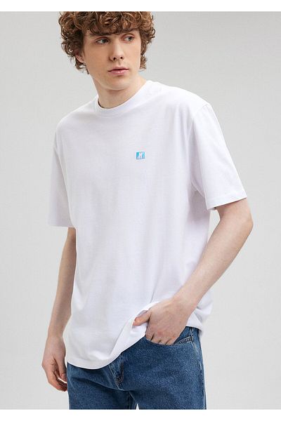 Mavi Pro Logo Printed White T-Shirt Loose Fit / Loose Relaxed Fit0612190-620