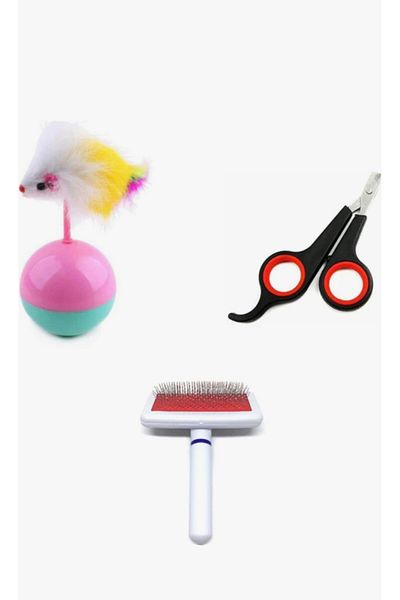metafor Cat Comb and Scissors Set - Hacıyatmaz Toy Pati