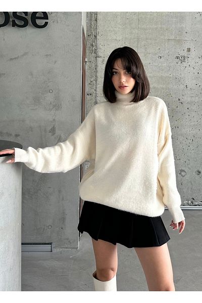 Elysira Women's Oversize Fisherman Soft Textured Sweater