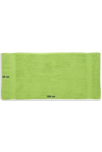 MAURAHOME Tomurcuk %100 Pamuk 6'lı El Havlusu Seti | 50x100 Cm | Yeşil