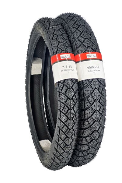 Billas KIŞLIK LASTİK 90/90-18 VE 275-18 TAKIM TL (TUBELESS - DUBLEKS)