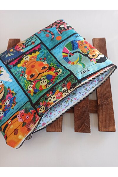 Frida digital desen fermuarlı tablet Çantası