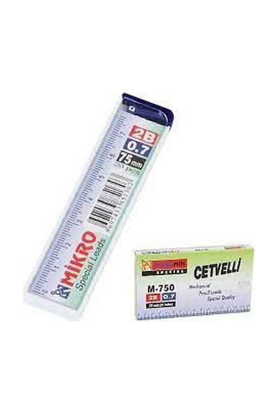 Mikro 75 mm 2B Min End with Ruler - 12 Pieces