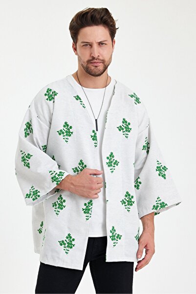 rammers Bohemian Linen Fabric Kimono Jacket 100% Linen