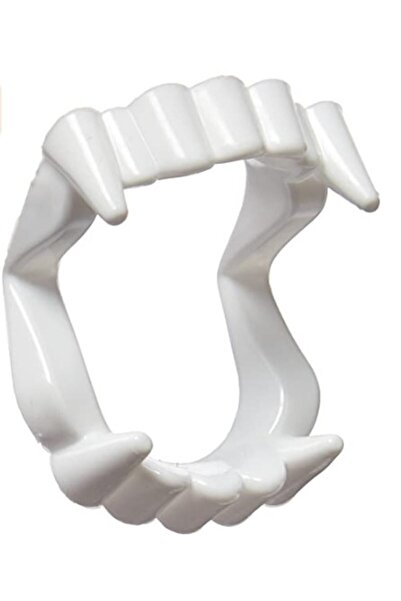 Parti dolabı 1 Adet Takma Vampir Diş, Halloween Cadılar Bayramı Plastik Diş Eğlence Tiyatro Kostüm Süsü