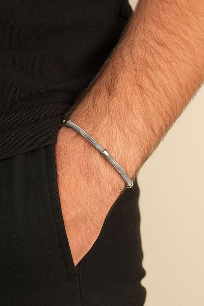 Jack Ferrero Steel / Leather - Original Men's Bracelet