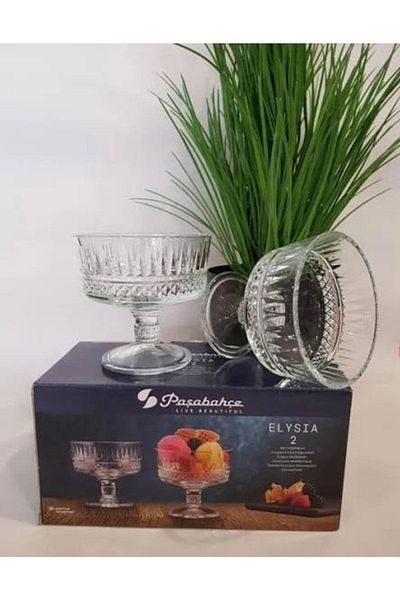 Paşabahçe Elysia 51749-2-Piece Flat Ice Cream Set
