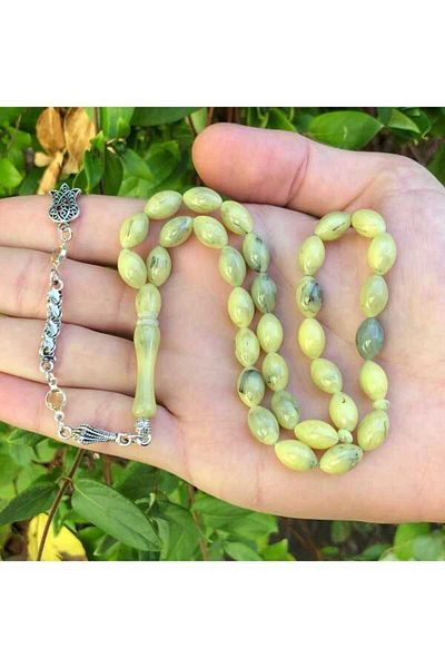 Midyat Gümüş Dünyası Men's Moire Powder Amber Prayer Beads MGD20203013