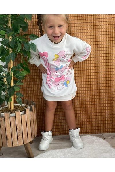 TİJK My Melody Character Girl's Sweatshirt Dress