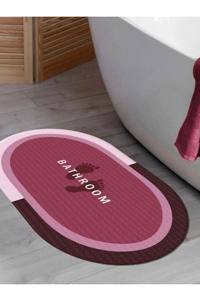 SİHİRLİ AYAKLAR Waterproof Non-Slip Bath Mat Bathroom Carpet Water Absorbent Non-Slip Mat 40X60