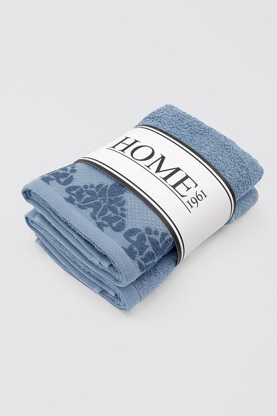HOME 1961 Set de 2 prosoape jacquard moale cu model 50x90 - absorbție mare de apă (supapă)