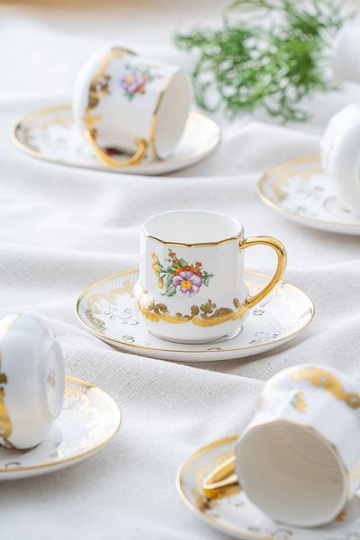 ACAR Corvina 6-Person Coffee Cup Set - 90 ml