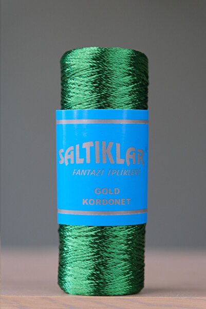 SALTIKLAR Kordonet Örgü Nakış Ve Dantel Ipi Kordonet Ip 100gram/300metre Yeşi...