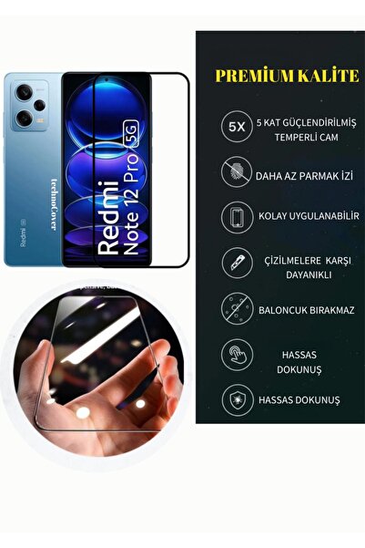 BCASE Redmi Note 12 Pro 4G / 5G Ekran Koruyucu Tam Kaplayan 6D Kırılmaz Cam