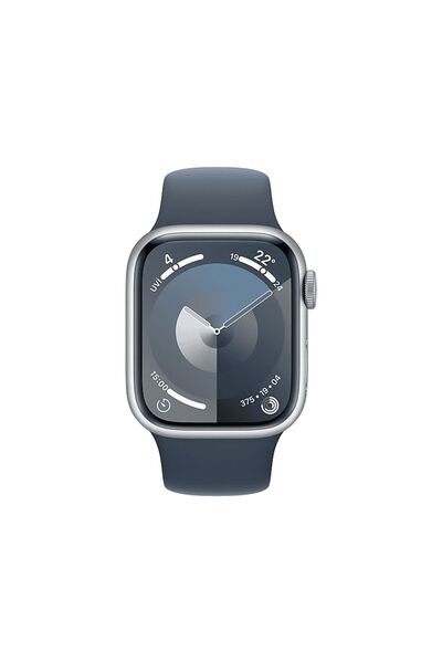 Apple Watch Series 9 GPS + Cellular MRJ33TU/A  41 mm Gümüş Rengi Paslanmaz Çelik Kasa ve Fırtına Mavisi Sp