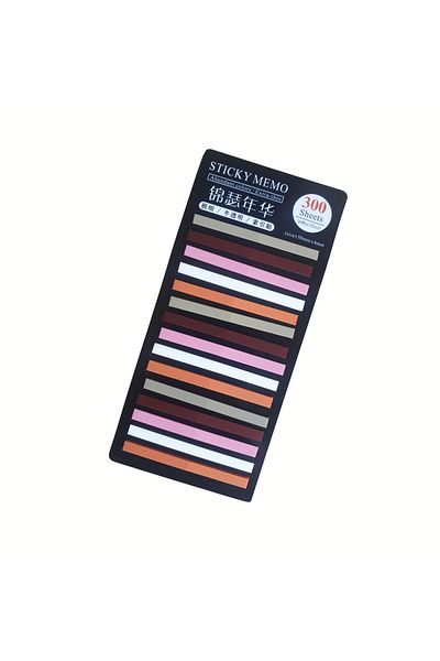 Para Todos Transparent Colored Short Strip Post It Adhesive Note Paper Post-It Bookmark Postit 300 Sheets Sticker